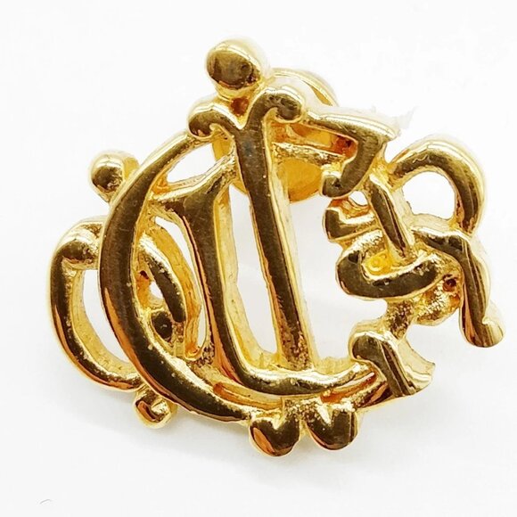 Christian Dior Pierced Earring Gold 200-073125 - Picture 3 of 9